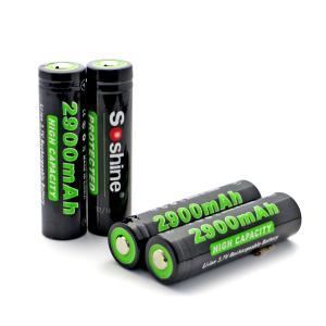 China rechargeable battery: Soshine 3.7V Li-ion 18650 2900mAh Protected Battery wholesale