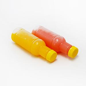 China Transparent Beverage Plastic Juice Bottle 250ml with Screw Cover wholesale