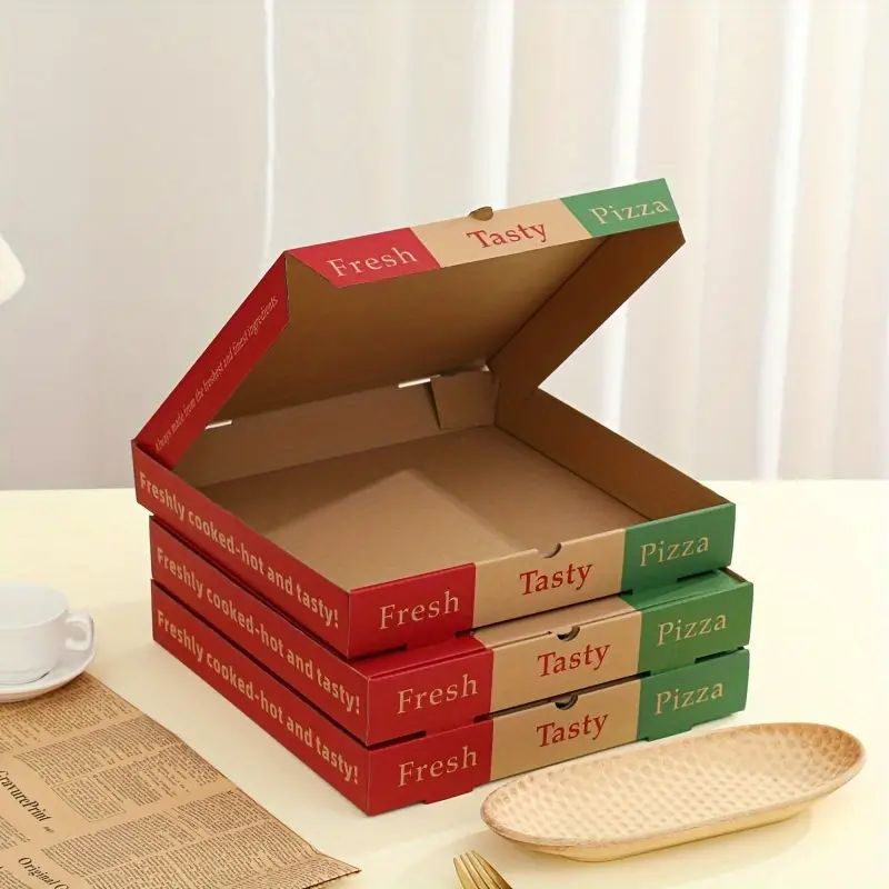 Pizza Paper Box Food Kraft Paper Pizza Box Packaging Custom Printed With Logo