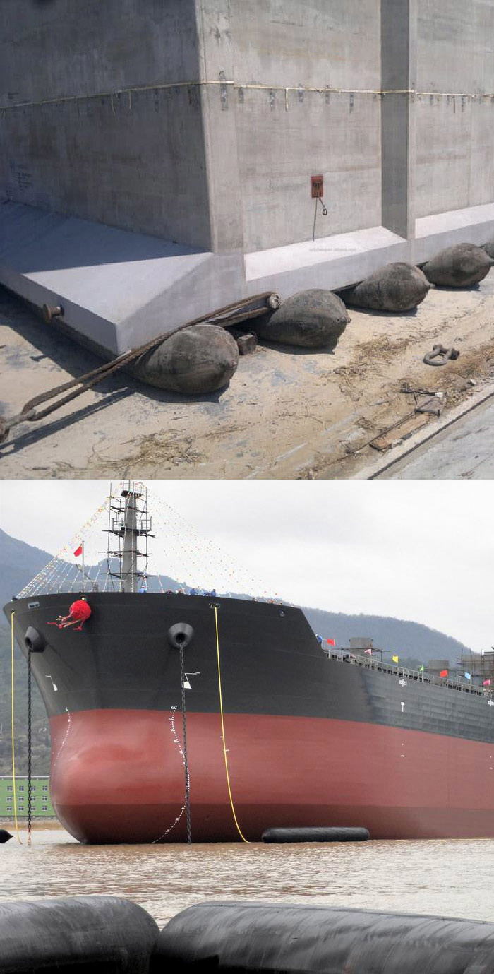 Airbag Launching Ship Air Filled Rubber Ship Launching Marine Airbag For Boat