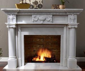 China White Marble Fireplace Mantel wholesale