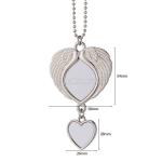Double Sided Printing Metal Sublimation Car Pendant Car Accessories Love