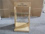 Countertop Retail Store Fixtures Wooden Glass Candle Display Stand For Trade