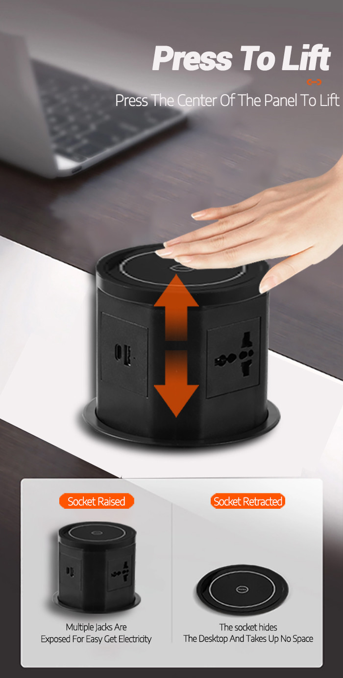 Junnan Multi-function Socket With 114.9mm*168.7mm Completely Closure Size For Kitchen