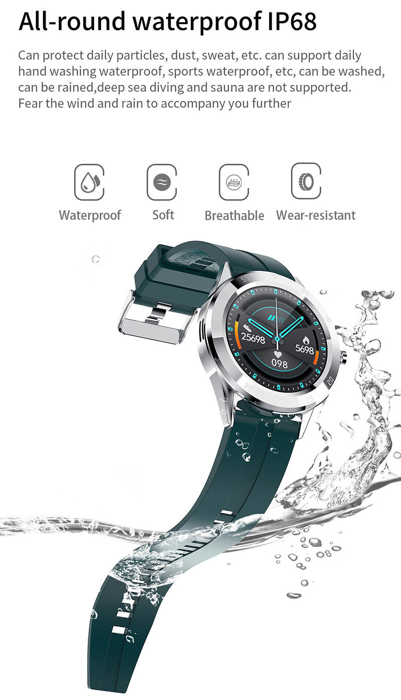 1.54 Inch Full Touch Fitness Smartwatch Full Touch Fitness Tracker 200mAhWith Weather Push