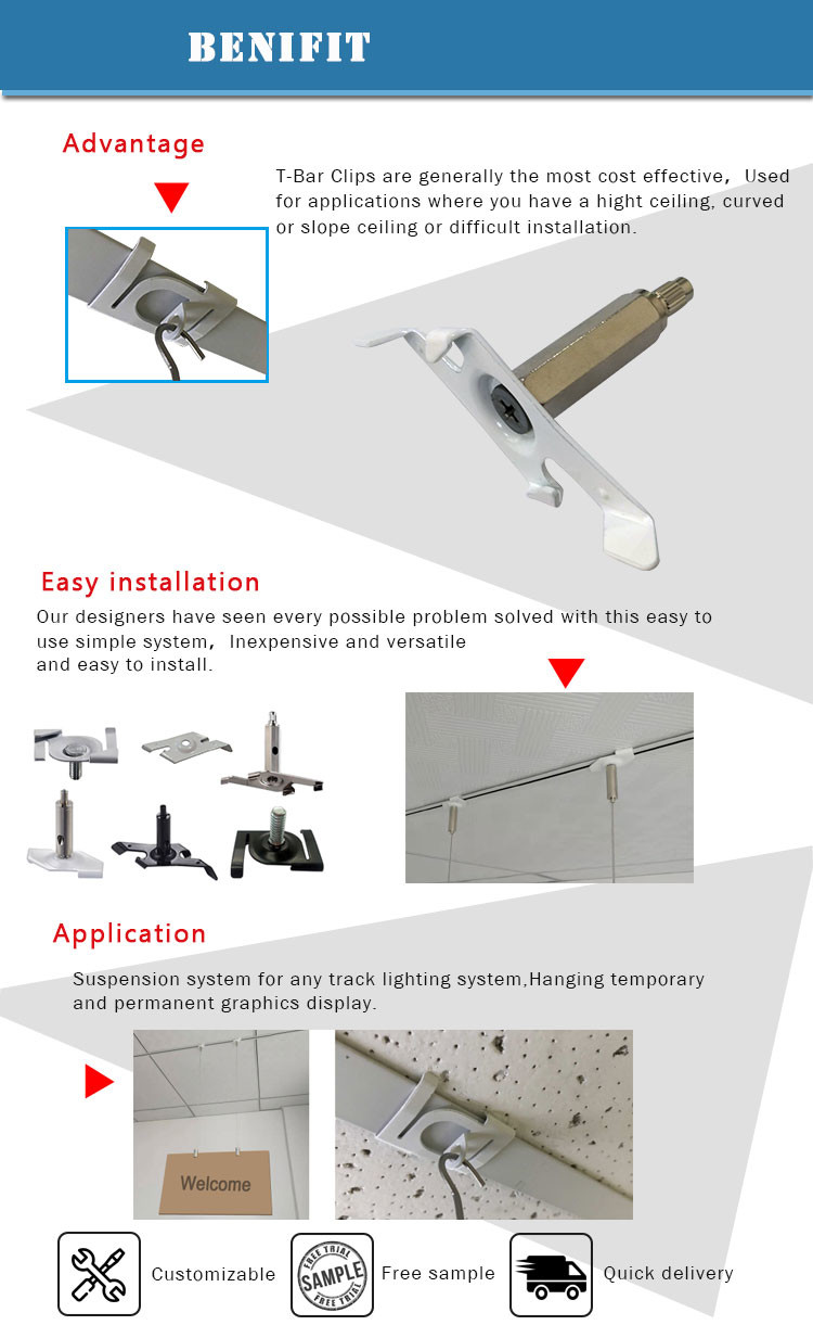 Wholesale T-Bar Clips For Drop Ceiling Clips For Hanging Signs 26mm