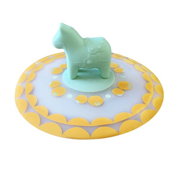 Customizable Cute Cartoon Coffee Cup Silicone Lid Reusable Dustproof Cup Lid, Suction Lid Sealing Lid