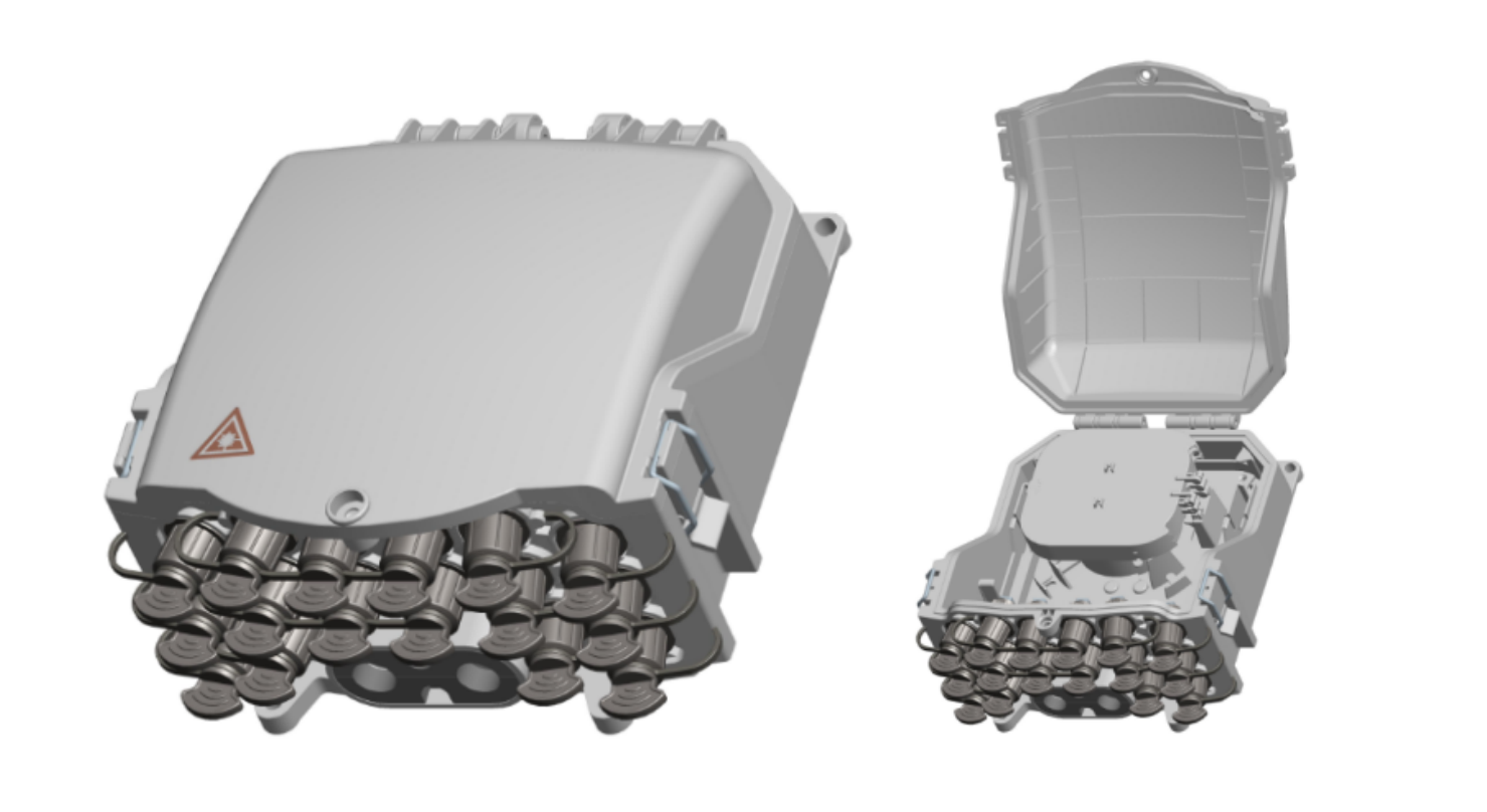 239*195*117 FTTH 8/16 Cores Pole Mounted SC Optical Fiber Optic Septic Distribution Box