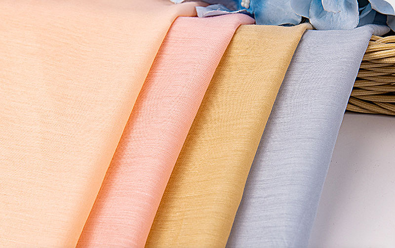 Charmeuse Shimmer Tulle Chiffon Cotton Silk Blend Fabric Plain