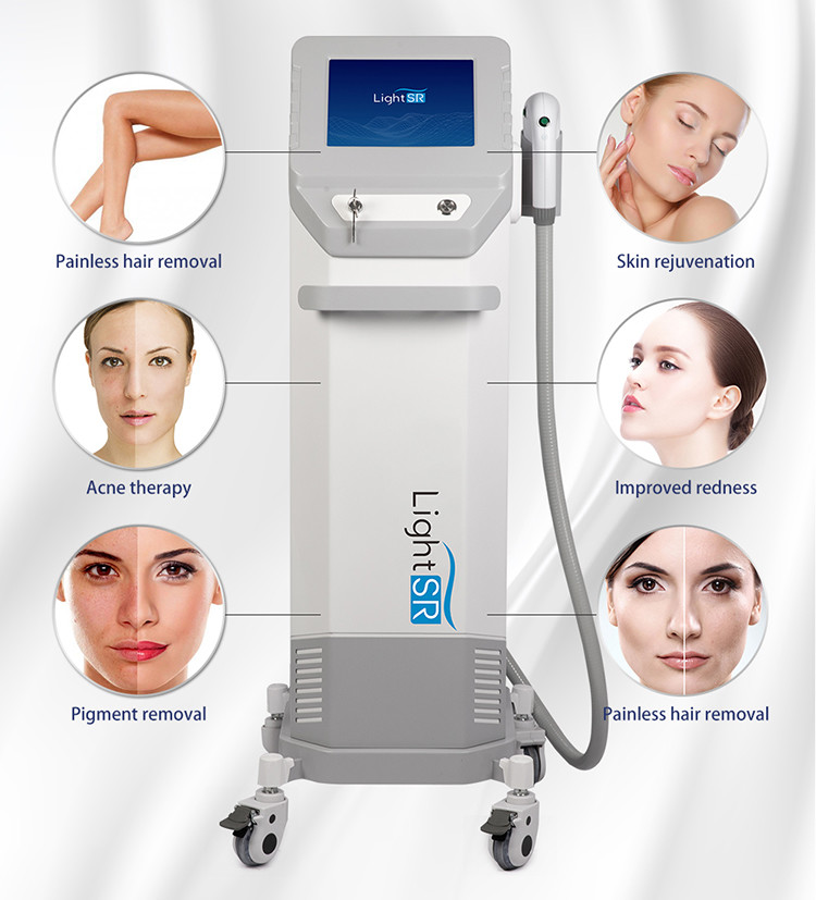 SHR IPL Hair Removal Machine Skin Rejuvenation 2000W With Single Handle