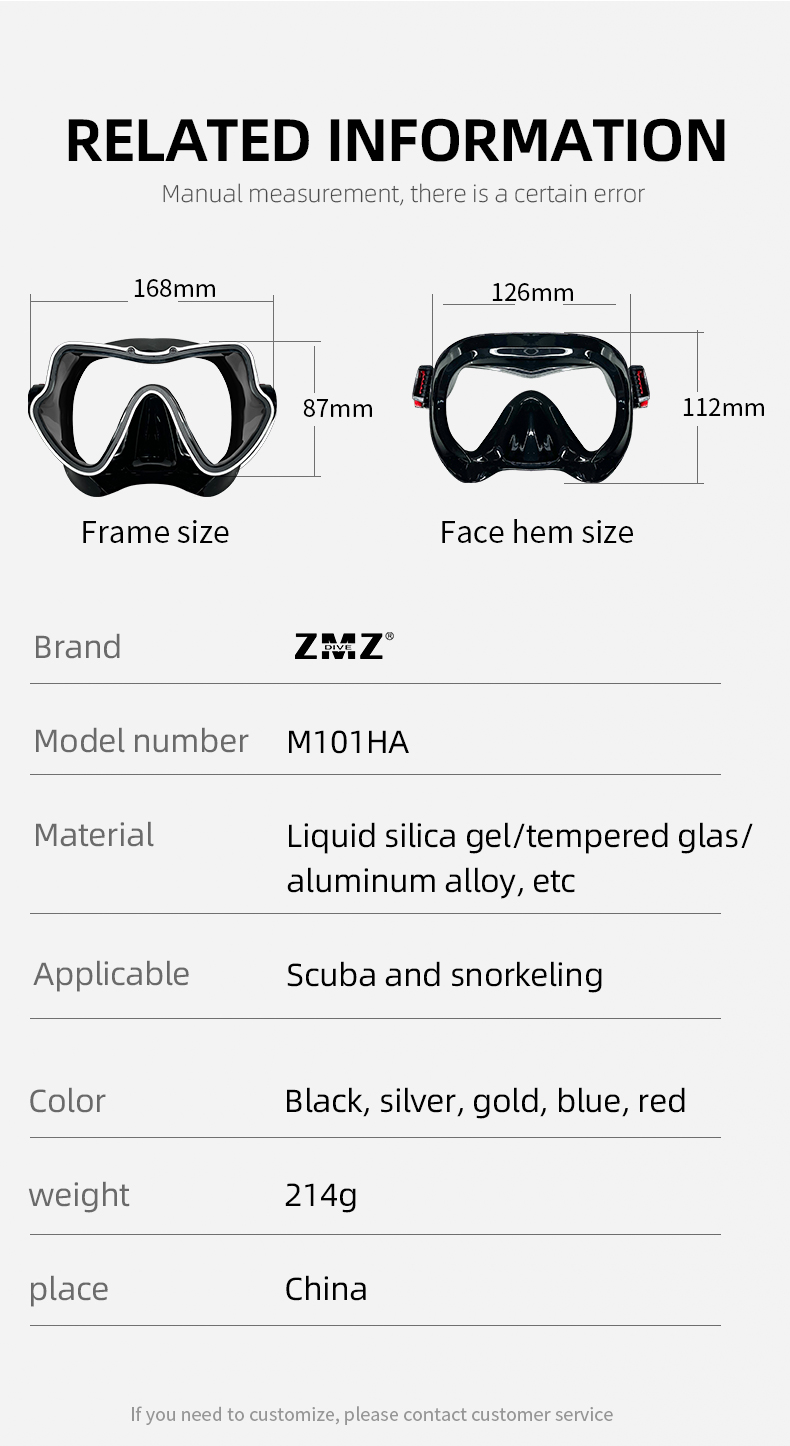 Underwater Diving Training Panoramic Snorkel Mask Goggles Waterproof