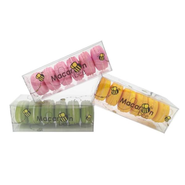 Plastic PVC PET candy cookie custom 6pcs macaron packing gift packaging box