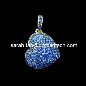 China Heart Shaped Jewelry Pendant USB Flash Drives wholesale