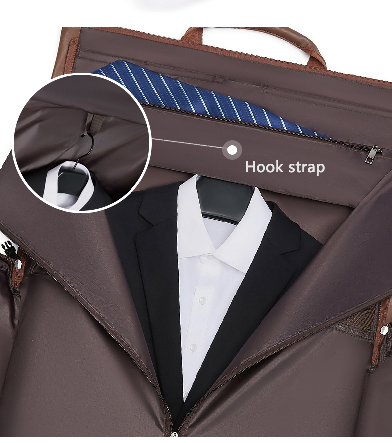 Outdoor PU Leather Travel Duffle Bag Brown With Separate Shoe Compartment