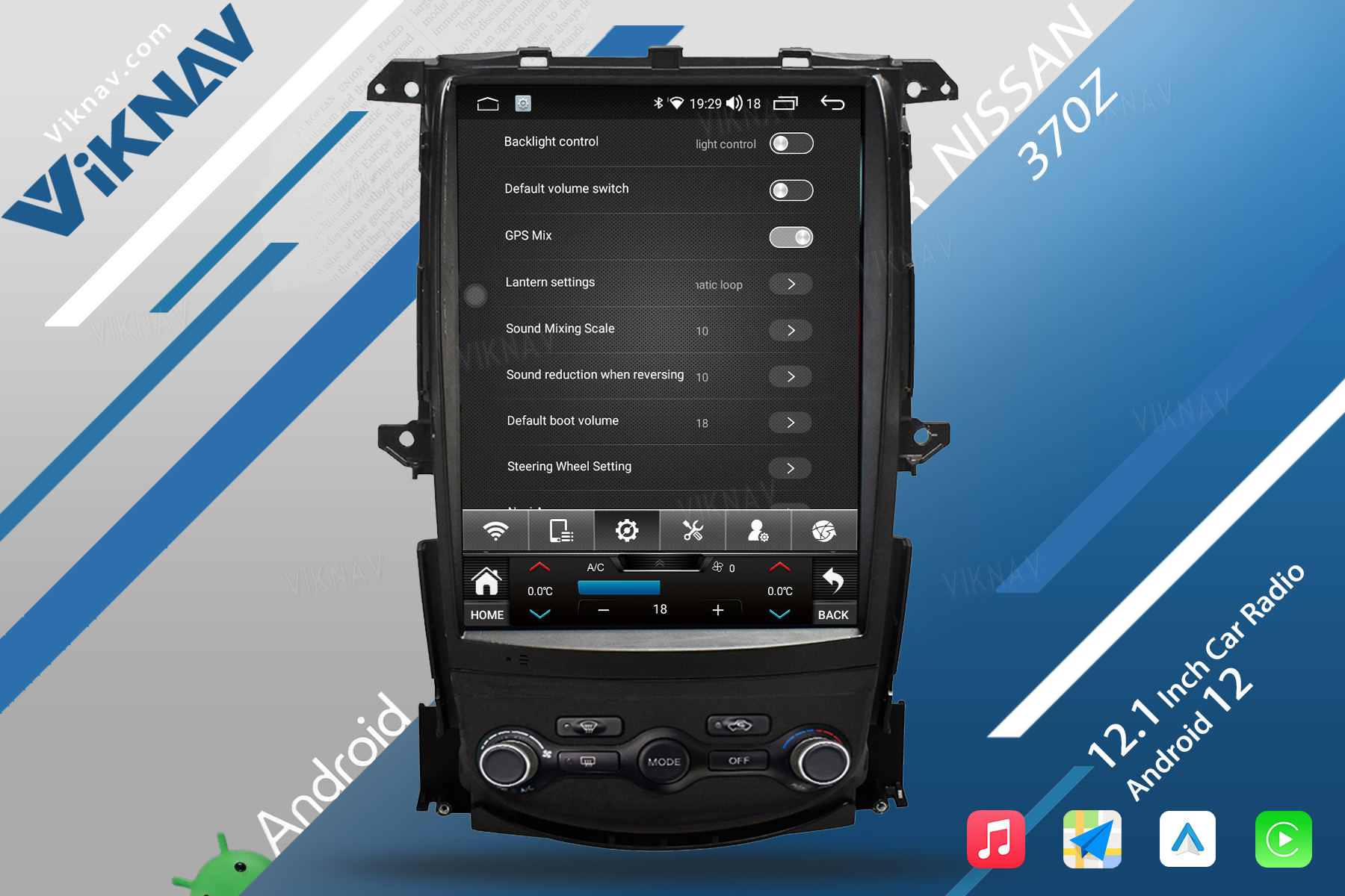 128GB 2008-2018 Nissan 370Z Head Unit Stereo Car Radio Replacemet 4G
