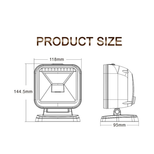 Professional Manufacturer OEM 1d 2d Omnidirectional Platform Usb Barcode Reader Scanner POS