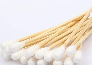 China Disposable 80 Pieces Cotton Tipped Swabs Single Head Wooden Stick wholesale