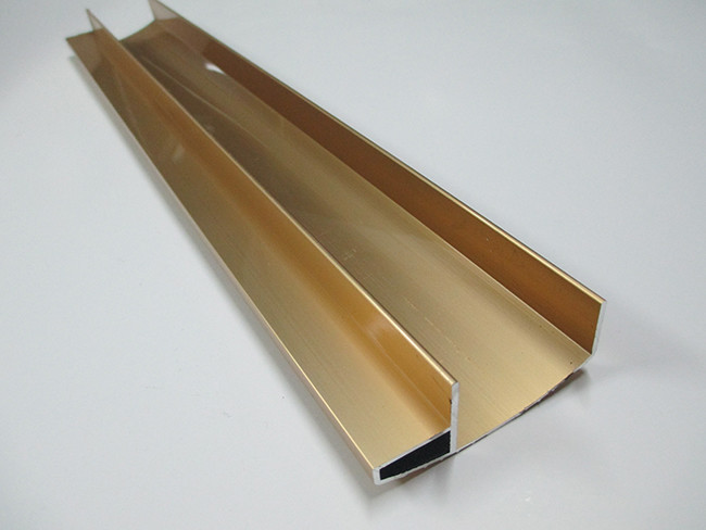 Shinning Golden Electrophoresis Aluminum Kitchen Profile Upmarket Customized