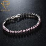 CCT 6.7" Copper Women's Diamond Tennis Bracelets For Anniversary