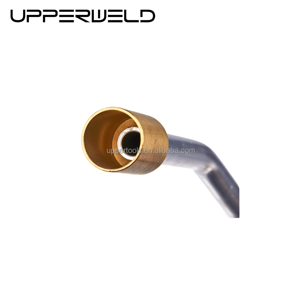 Versatile Weed Burning Propane Torch with Threaded Port and UPPER Push Button Igniter