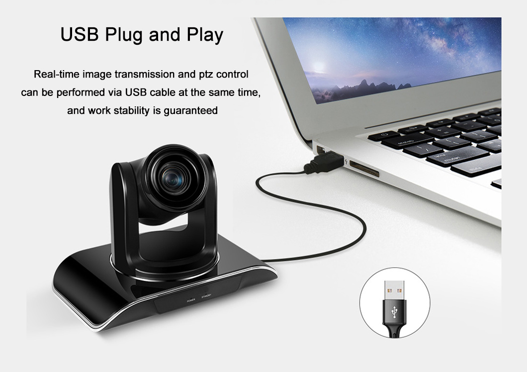 10X Optical Zoom Full HD 1080P Video Conference Camera USB Video Conference Camera for Smartboard