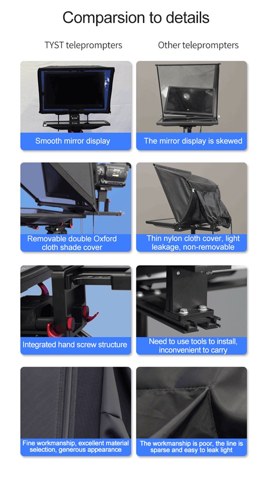 20inch Dual Screen Civil Teleprompter with Teleprompter Software and On-camera Studio