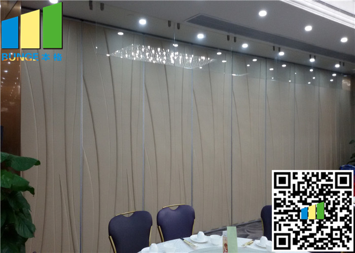 Shopping Hall Mall Frameless Sliding Folding Glass Partition Doors With Dupont Roller