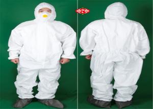 China Tear Resistant Hooded Disposable Protective Coverall With Boot wholesale