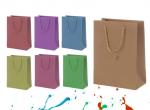 Biodegradable Printed Kraft Paper Bags Plastic / Water Resistant Coatings
