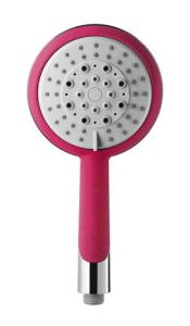 China Romantic Pink High Plating Bathroom Hand Held Shower Head 5 Spray Settings wholesale
