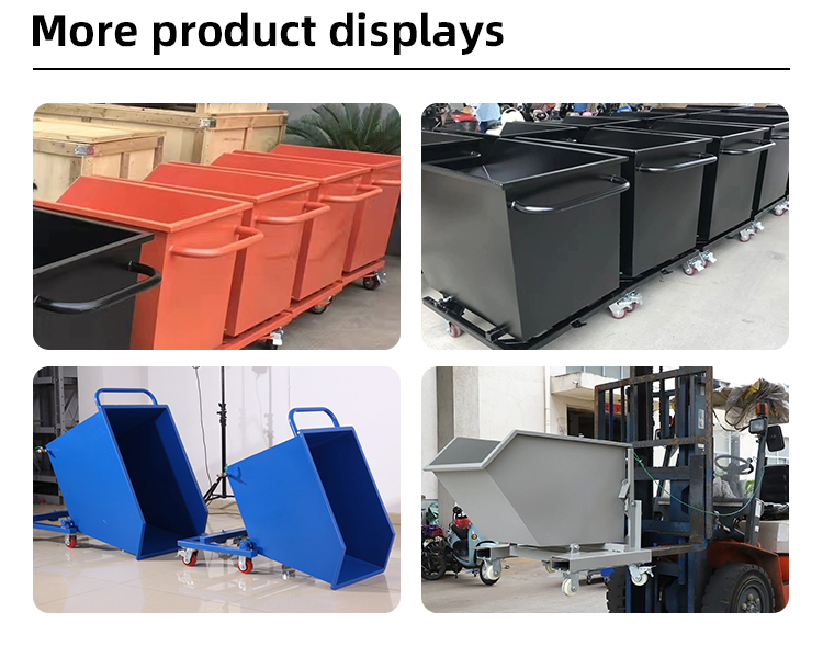 Heavy Duty Steel Self Dumping Hopper Self Tipping Bins Forklift Self Dump Hopper
