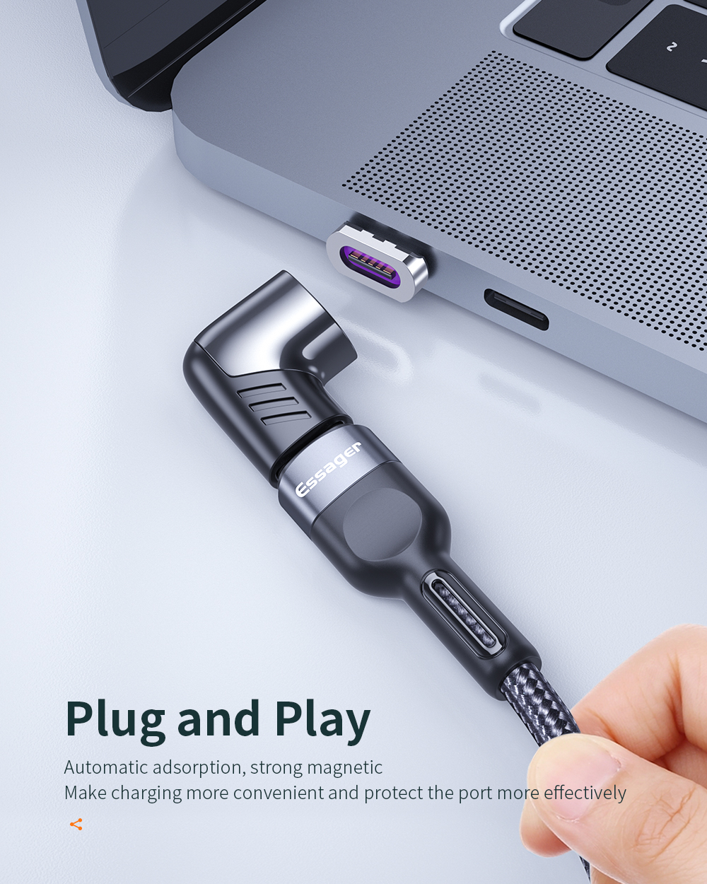 Magnetic Fast Charging Type C Adapter Type C to C Adapter 100W