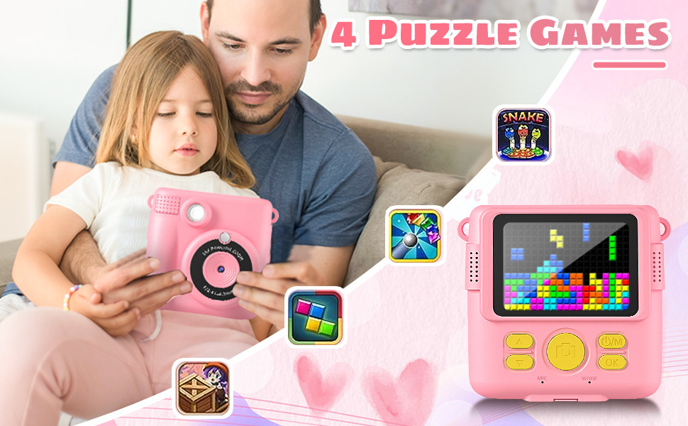 Children Sticker Mini Inkless Printer Instant Camera Portable 57X25mm