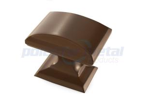China 1 1/4 Inch Caramel Bronze Zinc Alloy Modern Square Cabinet Knobs For Home wholesale