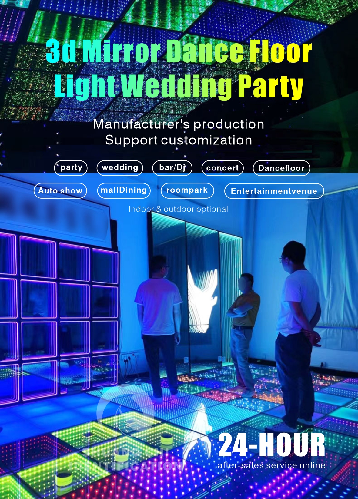 Unforgettable Events LED Dance Floor With 5050 RGB Led Lighted Floor Tiles