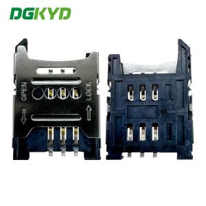 China SIM Card Holder -6PIN - Flip Top Telephone Card Holder DGKYDSIM18H6A6A2Y3WSG286 wholesale