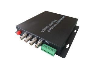 4CH Video Digital Optical Converter , BNC To Fiber Media Converter