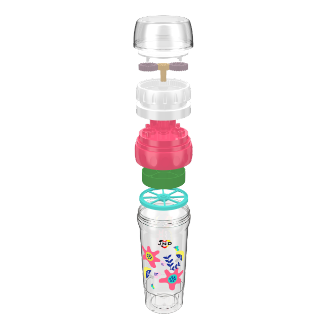Convenient Dosage Control Plastic Bottle for Carrying Powder Eco-Friendly and Durable