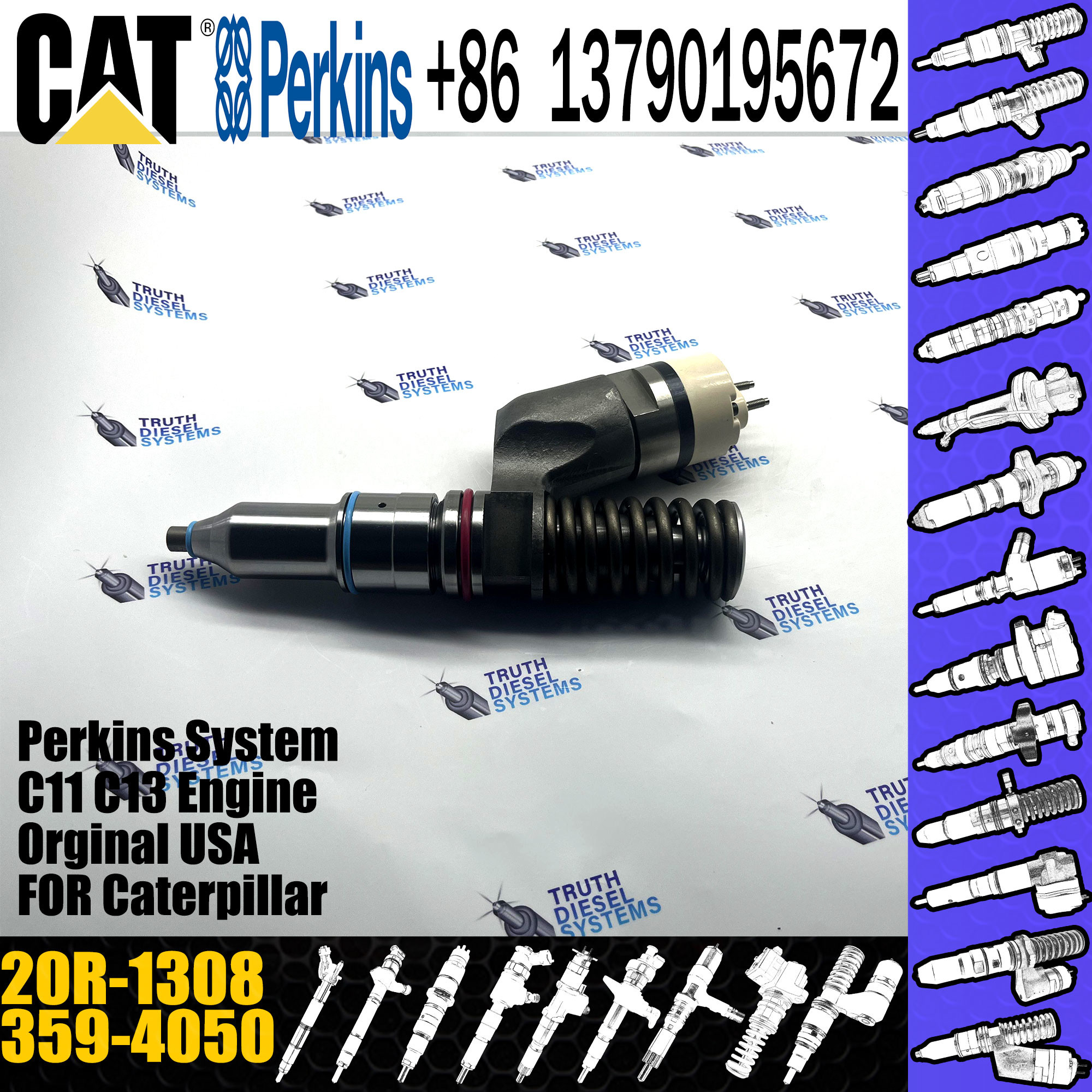 High Quality Common Rail Diesel Injector 359-4050 20R-1308 For Caterpillar Engine-Industrial C27 C32