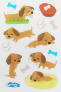 China Fashion Kawaii Puffy Dog Stickers , 3d Bubble Stickers PVC + PET Material wholesale