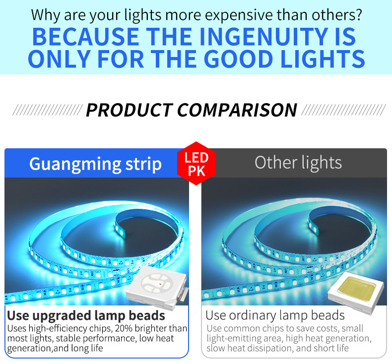 120º Beam IP68 12W 60LEDs/m 460nm SMD Led Strip Lights