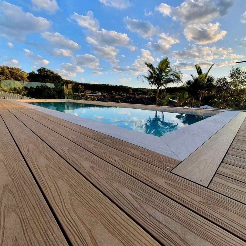 Waterproof WPC Outdoor Decking / Green Flooring (HS145*22)