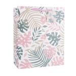 Reusable plant design art paper bag cash on sale wholesale