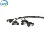 Electrical Usb Panel Mount Cables 22AWG 400mm Female Connector