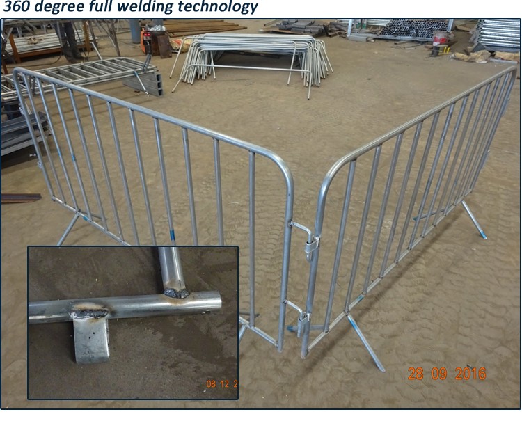 high quality galvanized powder painted concert crowd control barrier RAL 3020 color