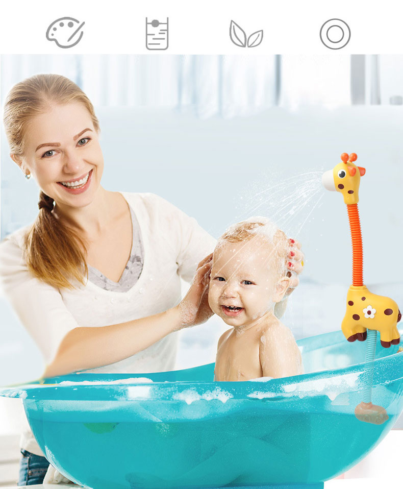 Automatic Circulating Water Spray Electric Giraffe Shower for Children's Bathroom Toy
