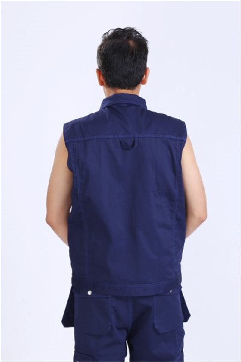 Outdoor YKK Zip Mens Work Uniforms 245g Work Vest Jacket With Flaps