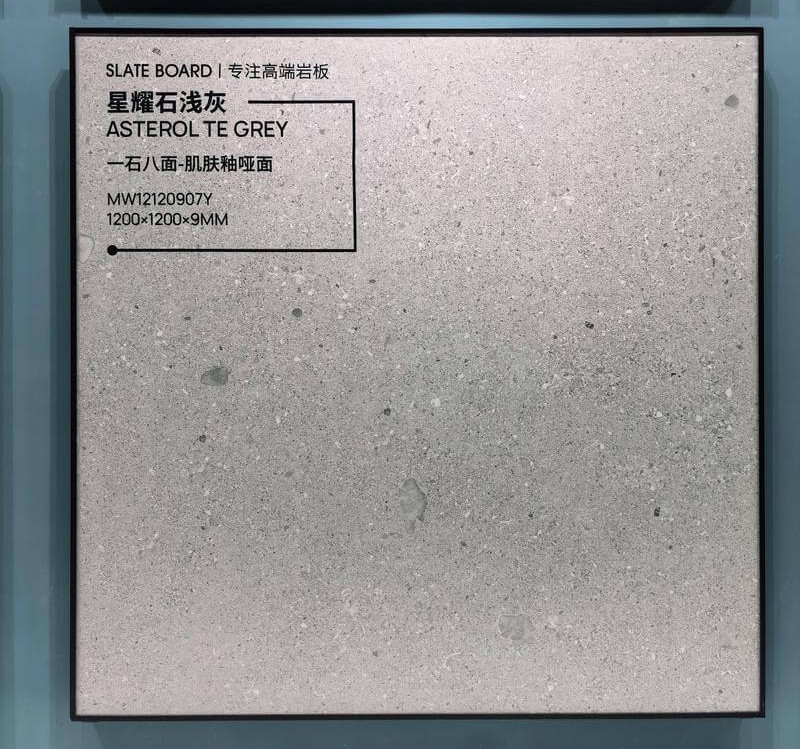 Interior Floor 1200x1200x9mm Eco-Friendly Tiles And Light Gray W.A 0.5% Terrazzo Soft Glazed Porcelain Tile For House And Office