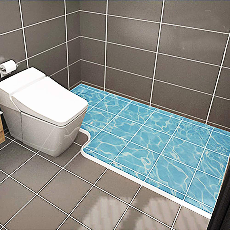 Water Stopper Silicone Seal Strip Foldable Shower Threshold Dam for Kitchen and Bathroom Barrier