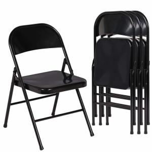 China Black Iron Small Size Lightweight Folding Chair For Camping Outdoor wholesale